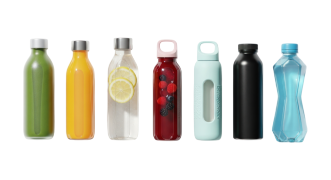 Discover vibrant, healthy hydration bottles filled with fruit-infused water, juice, and detox drinks for a modern lifestyle.