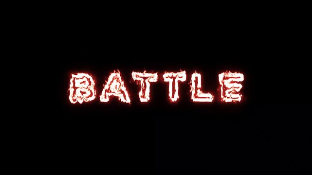 BATTLE&rdquo; Fire Word Animation | Epic Fiery Title Effect