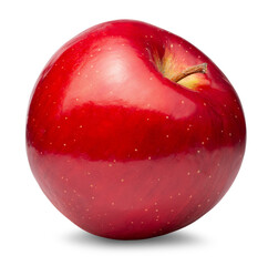 red apple isolated on white background. Clipping path