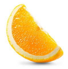 orange slice isolated on white background. Clipping path