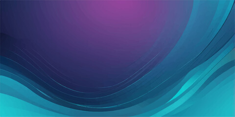 Naklejka premium Futuristic flowing purple and pink light lines create an abstract blue wave motion background illustration
