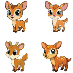 A Happy Cute Cartoon Chevrotain