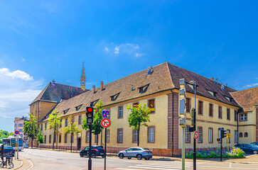 The Catherinettes Église Sainte-Catherine church Couvent monastery building in old town Colmar city historic centre, Alsace Grand Est region, France