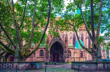 Eglise Saint-Pierre-le-Jeune protestant church in old town Strasbourg city historic Centre Ville Grande ile Grand Island, Alsace Grand Est region, France