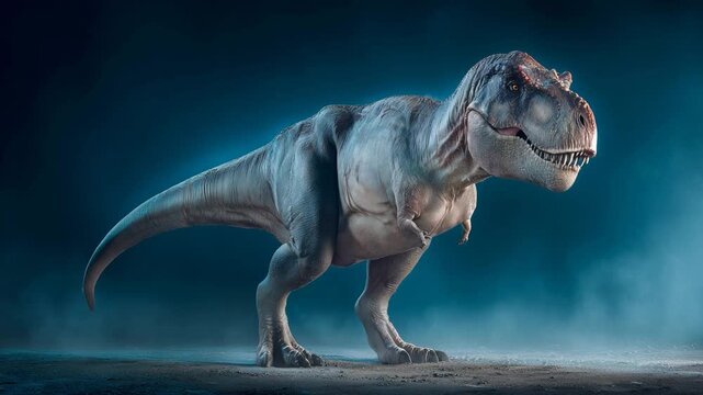 ティラノサウルスが威容を見せる横姿