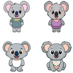  A Happy Cute Cartoon Koala