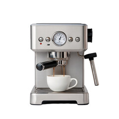 Espresso Machine with Cup Under Spout PNG