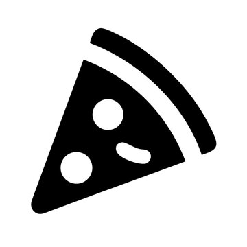 Pizza slice icon &ndash; simple food graphic for menus, restaurants, delivery apps, pizzerias, fast food services, culinary branding, snack illustrations, and modern UI/UX design elements