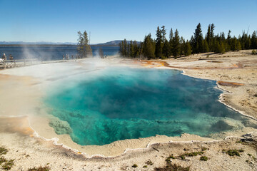 Abyss Pool in West Thumb Geyser Basin Yellowstone National Park