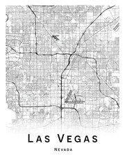 City map of the Las Vegas, Nevada - concept art.