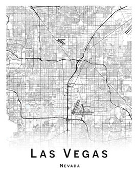 City map of the Las Vegas, Nevada - concept art.