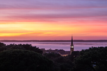 Obraz premium Sunset bassin d'Arcachon