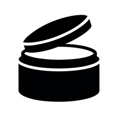 Powder Box Silhouette Vector Illustration