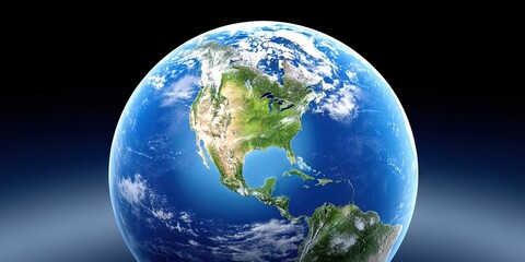 Fototapeta premium planet earth - round globe with continents and oceans