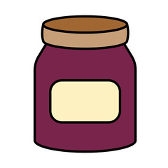 Jam Jar Illustration – Simple Minimalist Fruit Preserve Design
