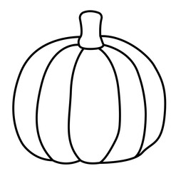 vector illustration of Simple cute Halloween pumpkin
