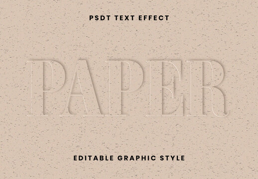 Embossed Paper Text Effect