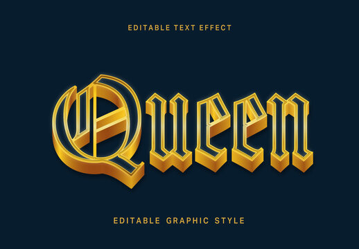 Golden And Black Regal Gold Text Effect Gothic Medieval Luxury Font