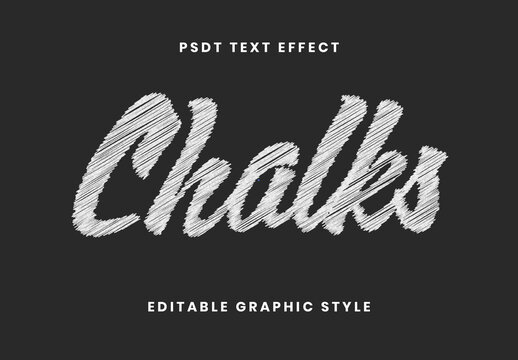 White Chalk Script Text Effect Cursive Board Font