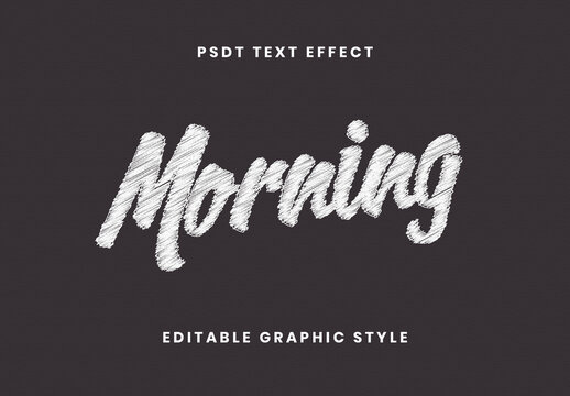 White Chalk Script Text Effect Scribble Handwritten Board Font