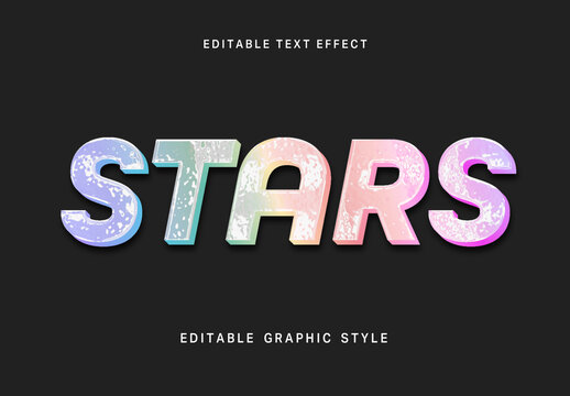 Colorful Holographic Texture Text Effect Rainbow Pastel Bold Font