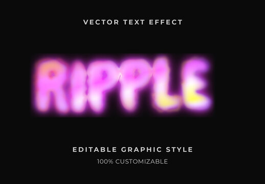 Pink And Yellow Iridescent Drip Liquid Trippy Neon Text Effect Glow Blurred Font