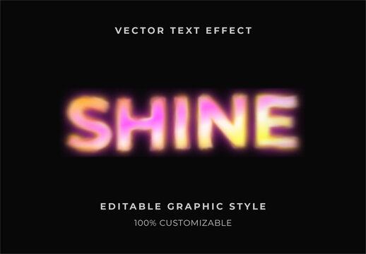 Yellow And Violet Vibrant Flow Liquid Trippy Neon Text Effect Shine Glow Blurred Font