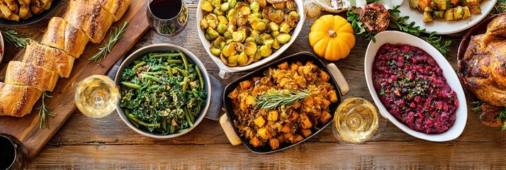 friendsgiving and thanksgiving concept for a gathering for the holiday harvest
