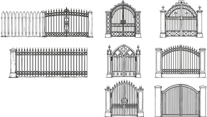 Haunted gothic castle vector illustration, spooky Halloween artwork, eerie black-and-white design, creepy architecture drawing, horror theme decorative template