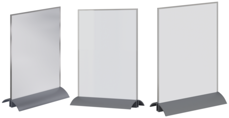 Blank Roll Up Banner Mockup Set – Front, Side and Perspective Views on Transparent Background