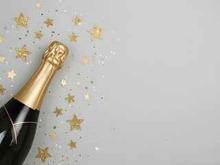 Champagne gold celebration sparkles with elegant festive style