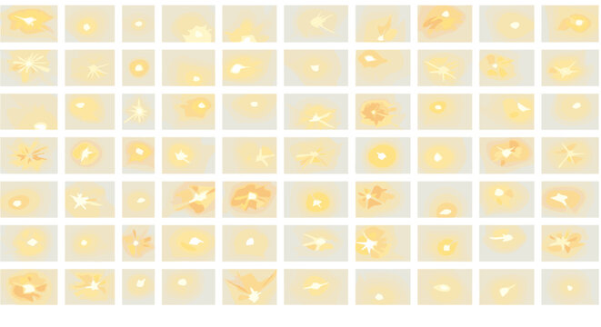 Collection of glowing light effects