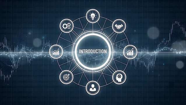 Abstract Tech Introduction with Business Concepts