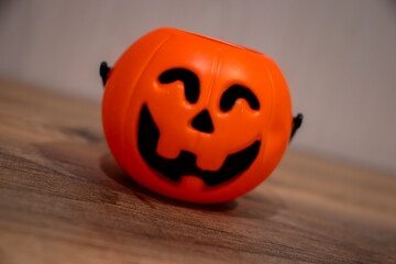 Halloween dinner table with spooky decorations and candles
