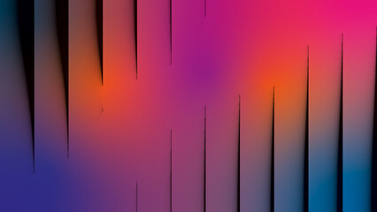 Abstract background with vertical lines in vibrant pink, orange, and blue gradients.