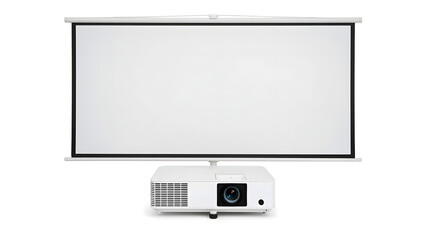 Projector and Screen Ideal for Presentations, Meetings, and Entertainment