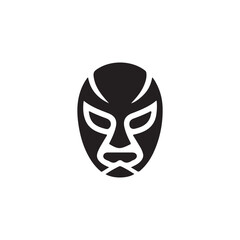 Fototapeta premium Detailed black luchador mask design an iconic wrestling face silhouette