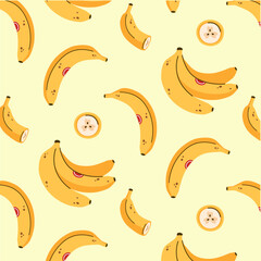 Bananas seamless pattern.