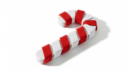 Felt Christmas Candy Cane photo on a solid white background, holiday graphic