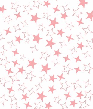 Seamless Star Vector Pattern Background
