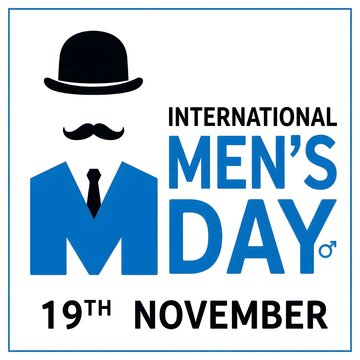 Vector illustration on the theme International Men's Day. For a poster or banner and greeting card.