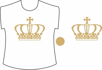 Royal Crown Emblem Graphic T-shirt Design