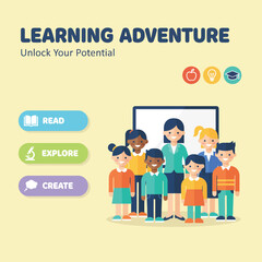 set of business people