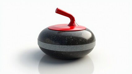 Curling Stone Isolated on White