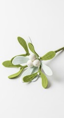 Felt Christmas Mistletoe photo on a solid white background, holiday graphic, Craft