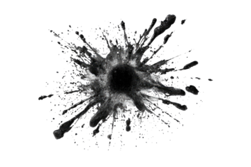 Abstract monochrome ink splat explosion