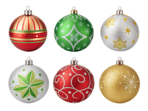 New Year's toys balloons on png transparent background 