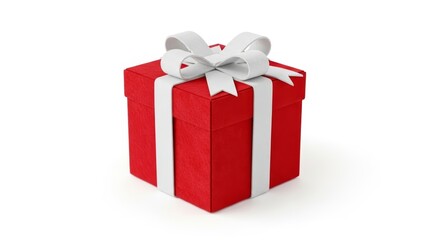 Felt Christmas present photo on a solid white background, holiday graphic, Craft