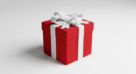 Felt Christmas present photo on a solid white background, holiday graphic, Craft