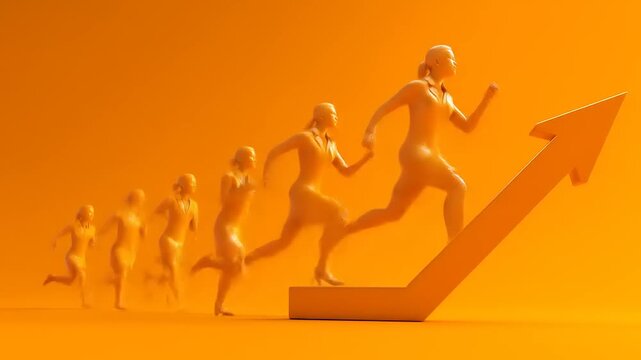 Dynamic Growth Journey of a Runner Representing Progress and Achievement in an Engaging Visual Style